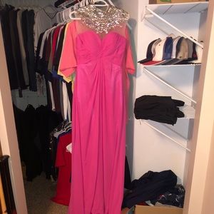 Pink prom dress with sequin top (SIZE 6/8)